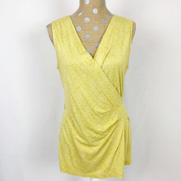 Banana Republic Tops - 🔥Banana Republic Yellow Sleeveless Top PolkaDot🔥
